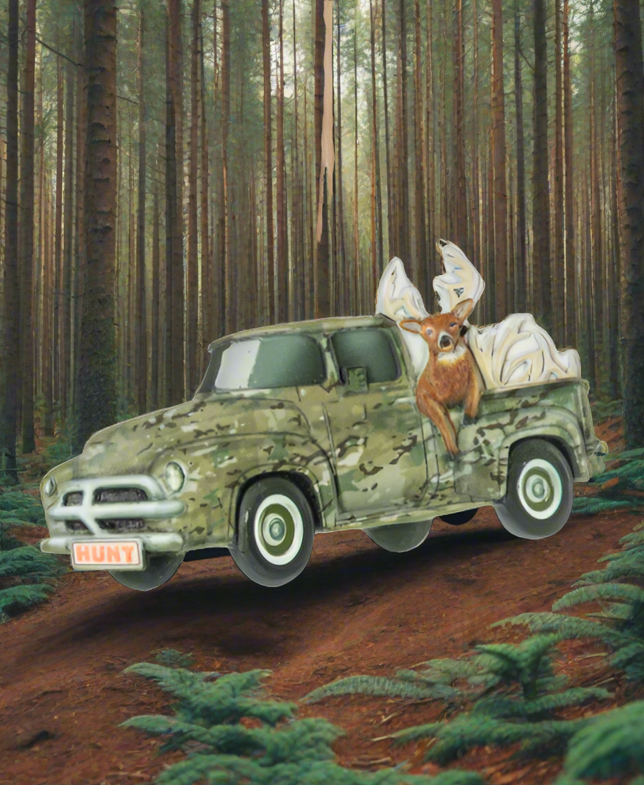 Camo Hunting Truck Ornament