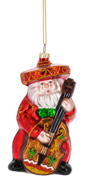 Santa Feliz Navidad Ornament
