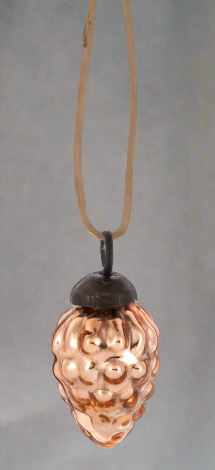 Copper Mercury Pinecone Ornament