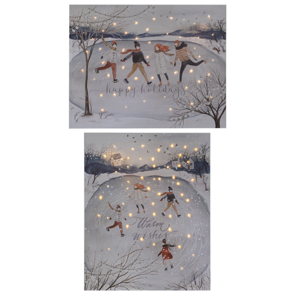 LED Light Up Skating Pond Wall Decor