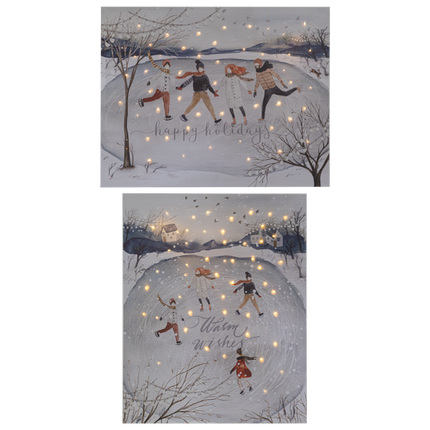 LED Light Up Skating Pond Wall Decor