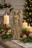 Destressed Metal Praying Angel Firgurine