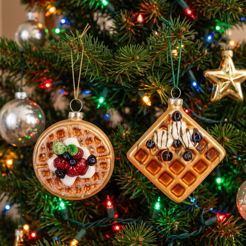 Glass Waffle ornament