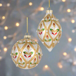 Glass Ornament with pearls