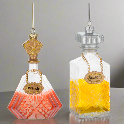 Scotch & Brandy Bottle Ornaments