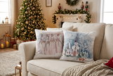 Watercolor Spiritual Scene Throw Pillow