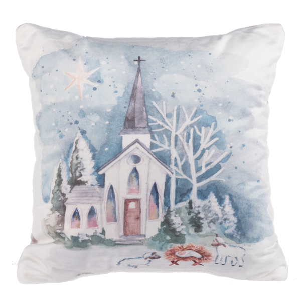 Watercolor Spiritual Scene Throw Pillow