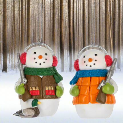 Snowman Hunting Ornaments