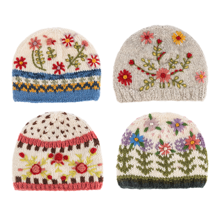 Embroidered Knit Hats