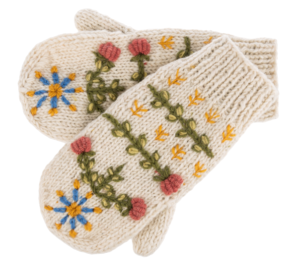 Embroidered Mitten