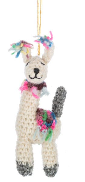 Crochet Llama Ornament