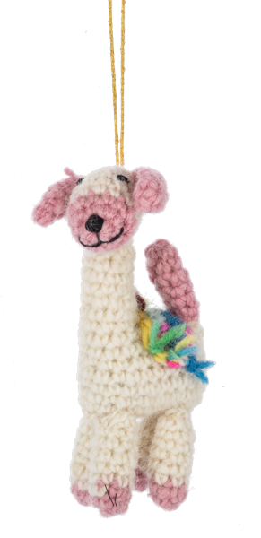 Crochet Llama Ornament