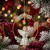 Angel Praying in Golden Circle Ornament