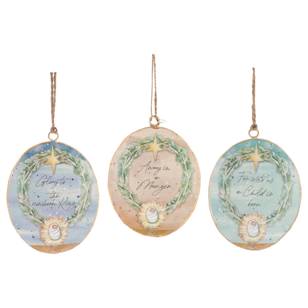 Watercolor Angel Disk Ornaments