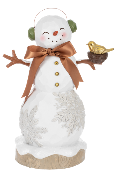 Winter Snowflake Snowman Figurine