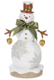 Winter Snowflake Snowman Figurine