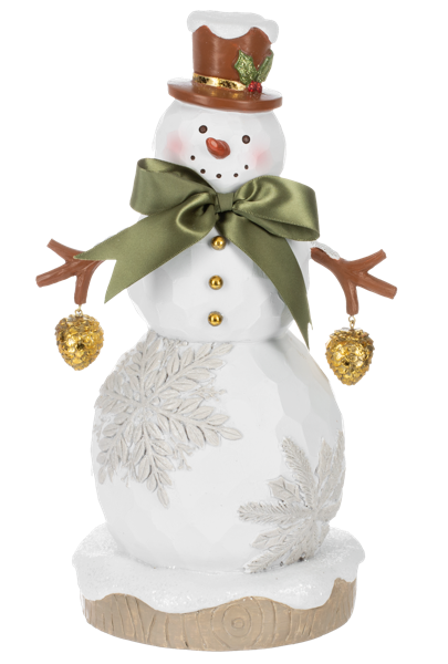 Winter Snowflake Snowman Figurine