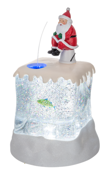 LED Light Up Shimmer Ice Fishing Figurine
