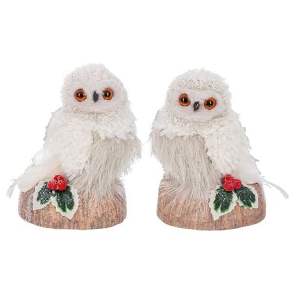 Snowy Owl On Base Figurines