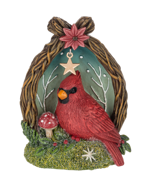Woodland Animal in Nest Figurine
