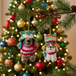 Handcrafted Winter Pup Ornaments