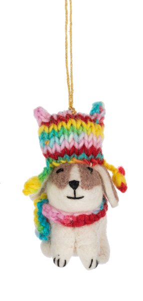 Handcrafted Winter Pup Ornaments