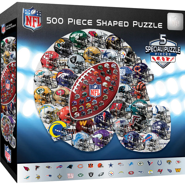 NFL Drip Art 500 Piece Helmet Shaped Puzzle