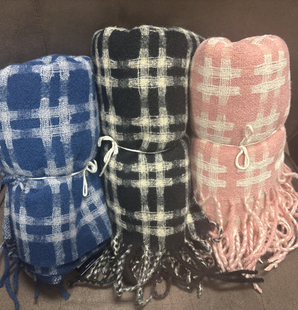 Crosshatch oversized scarf