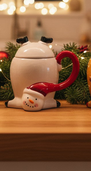 Festive Christmas Mugs with lids