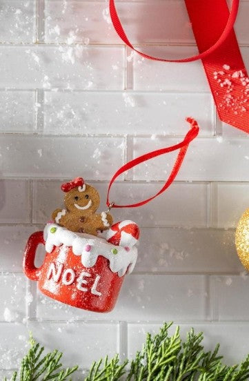Baking Spirits Bright Ornament Resin Gingerbread in Mug, 2.5