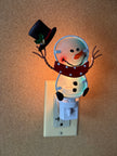 Glass and Iron Snowman Nightlight.