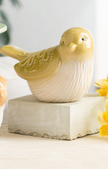 Reactive Glaze Bird with Debossed Medallion
