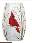 Hand painted cardinal light up decor