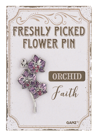 Freshly picked flower pin assortment