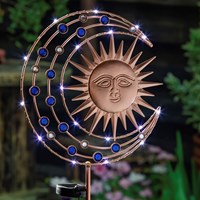 Sun, Moon Or Star Solar Garden Stake