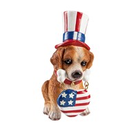 Resin Patriotic Dog Figurines