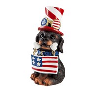 Resin Patriotic Dog Figurines