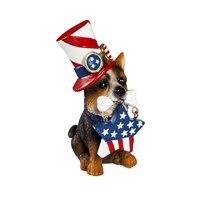 Resin Patriotic Dog Figurines