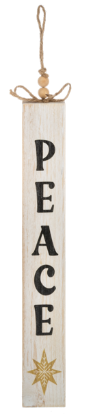 Merry, Noel, Peace Vertical Hanging Ornament