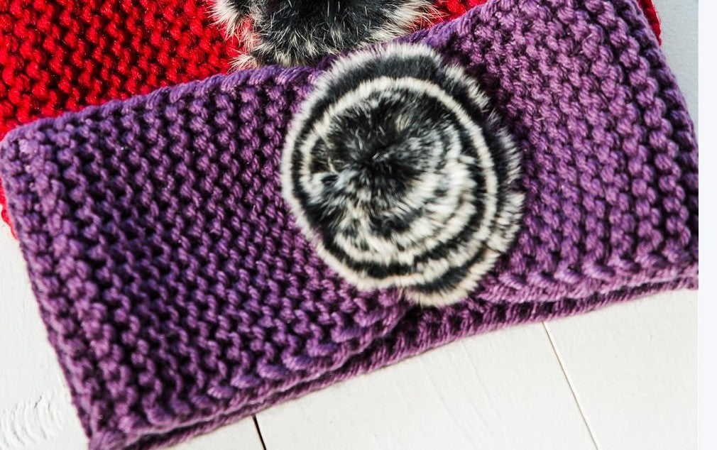 Fur Rosette Ear Warmer