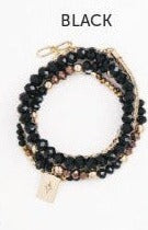 Stacked Pendant Bracelet Set- 4 Pieces
