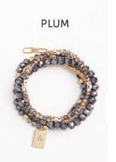 Stacked Pendant Bracelet Set- 4 Pieces