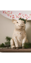 Farm Animal with Wreath Tabletop Decor, Pig or Cow