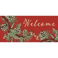 Pinecone Welcome Switch Mat