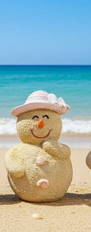 Resin Coastal Christmas Sand Snowman