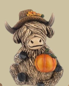 Fall Highland Cow Figurine