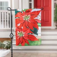 Poinsettia Garden Flag