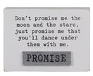 Wooded tabletop with inspirational sayings