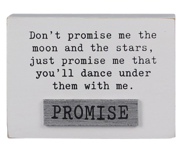 Wooded tabletop with inspirational sayings