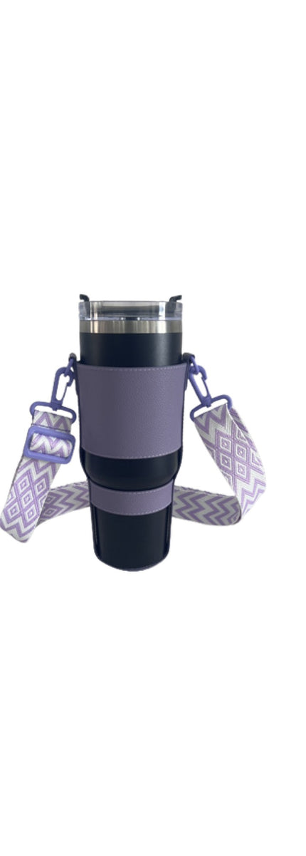 Vegan Leather Tumbler Holder